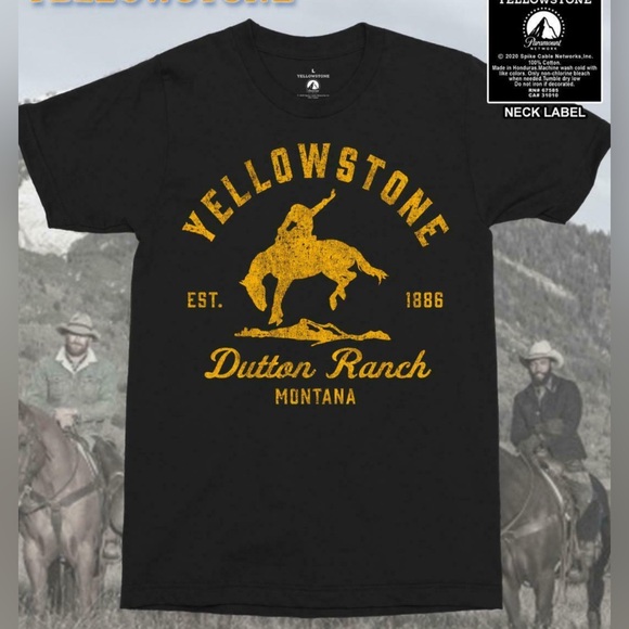 Yellowstone Dutton Ranch Black T-Shirt - Picture 1 of 4